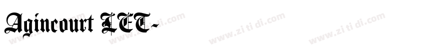 Agincourt LET字体转换